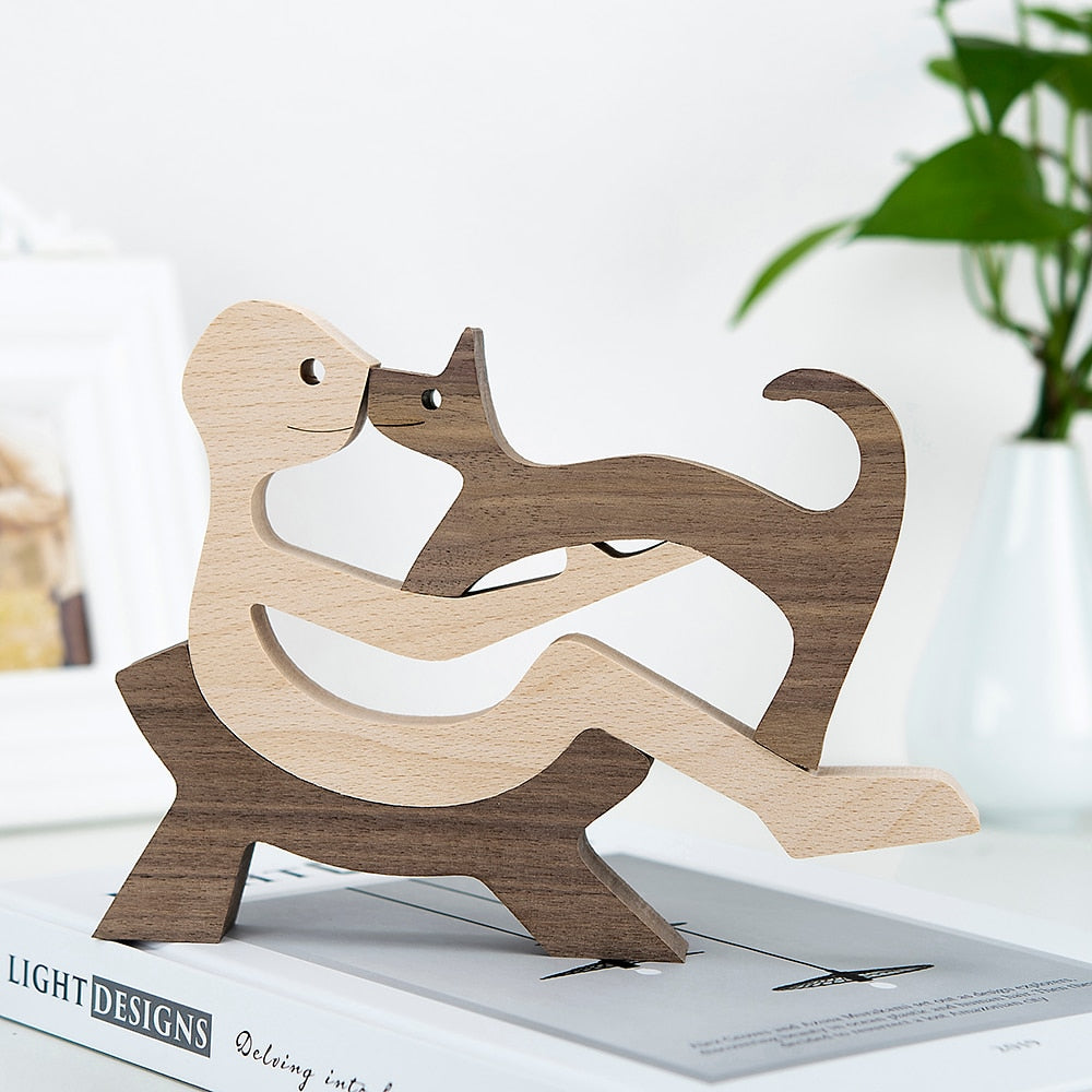 Sculptures en bois "Complices" Pegasus-square