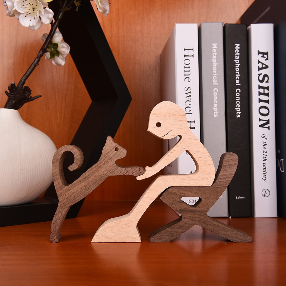 Sculptures en bois "Complices" Pegasus-square
