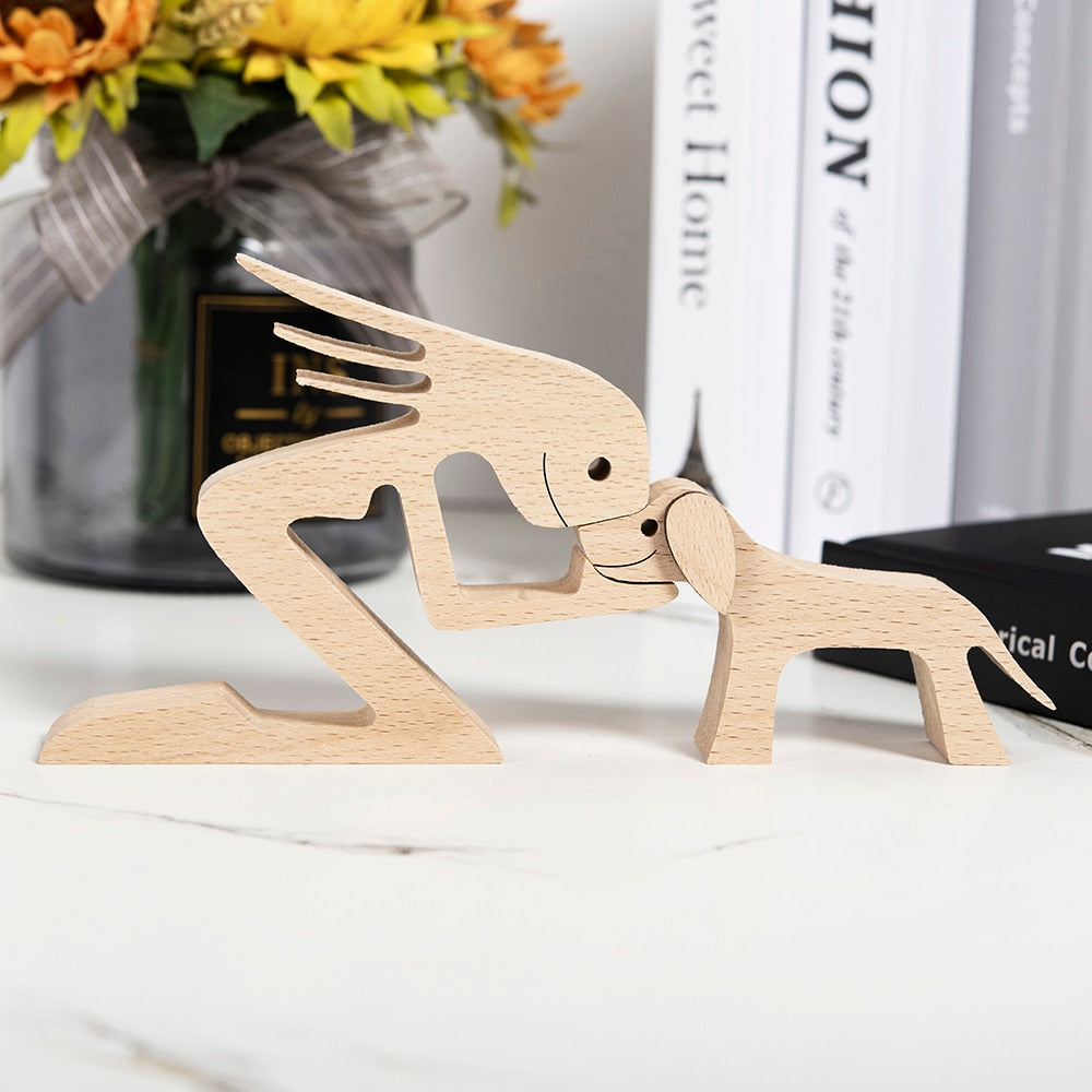 Sculptures en bois "Complices" Pegasus-square