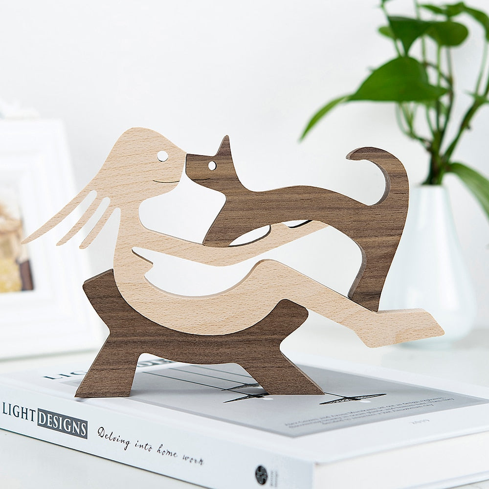 Sculptures en bois "Complices" Pegasus-square