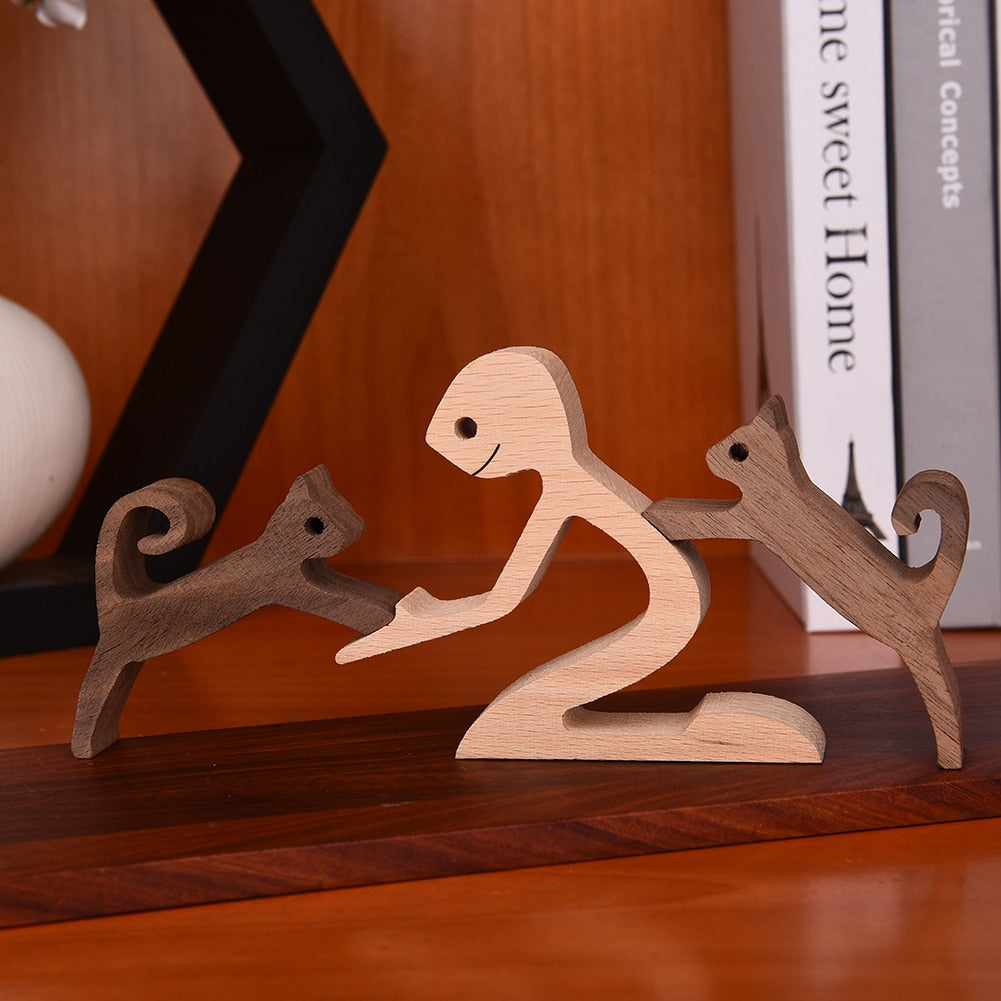 Sculptures en bois "Complices" Pegasus-square