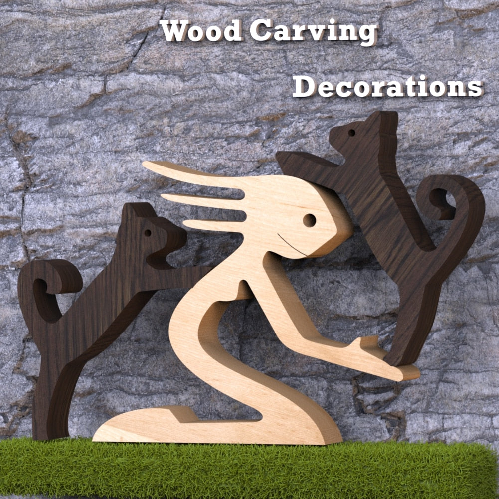 Sculptures en bois "Complices" Pegasus-square