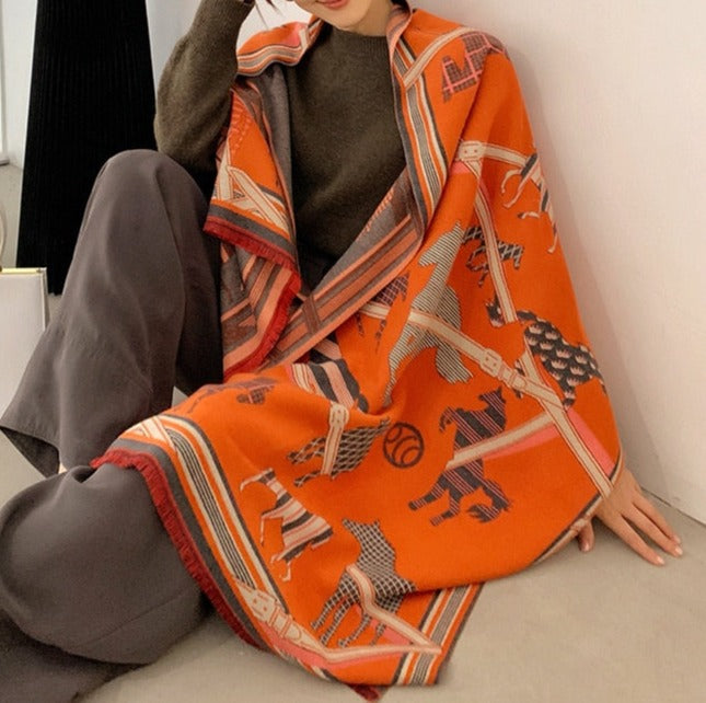 Grande Echarpe Cachemire "Pashmina" Pegasus-square