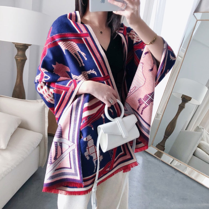 Grande Echarpe Cachemire "Pashmina" Pegasus-square