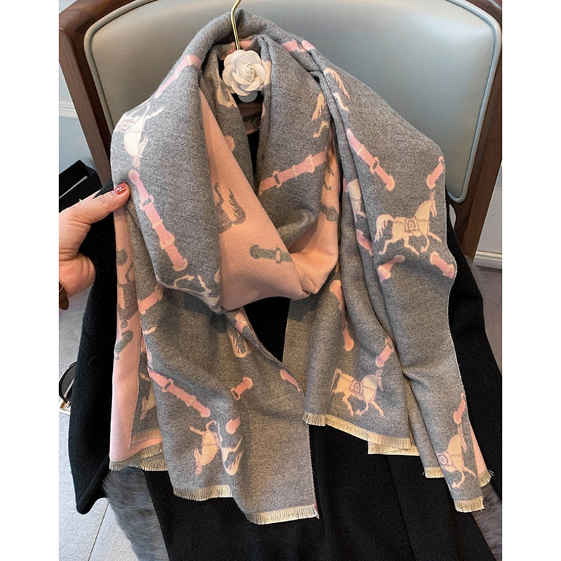 Grande Echarpe Cachemire "Pashmina" Pegasus-square