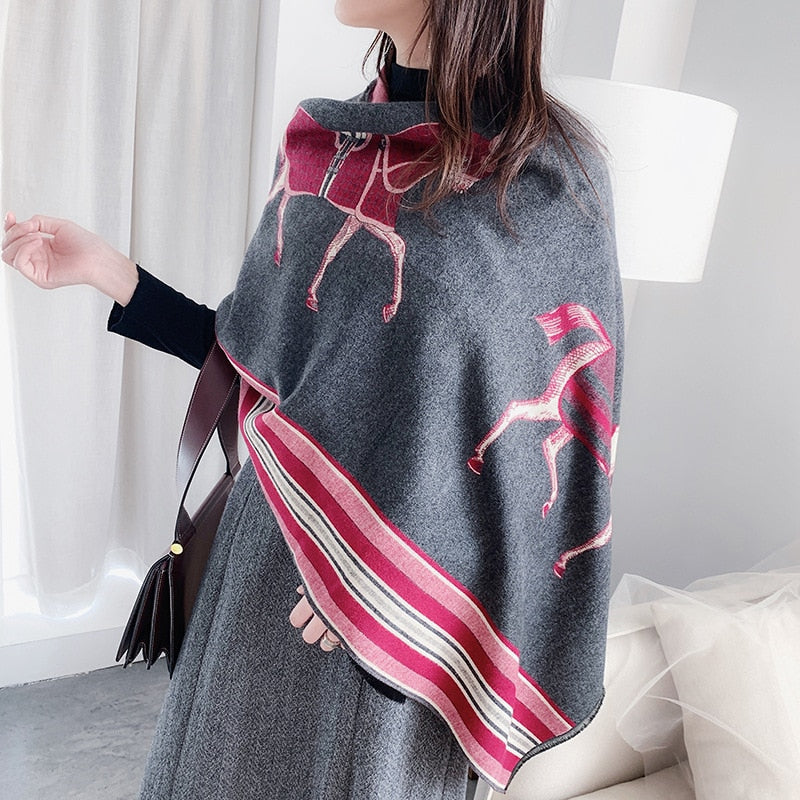 Grande Echarpe Cachemire "Pashmina" Pegasus-square