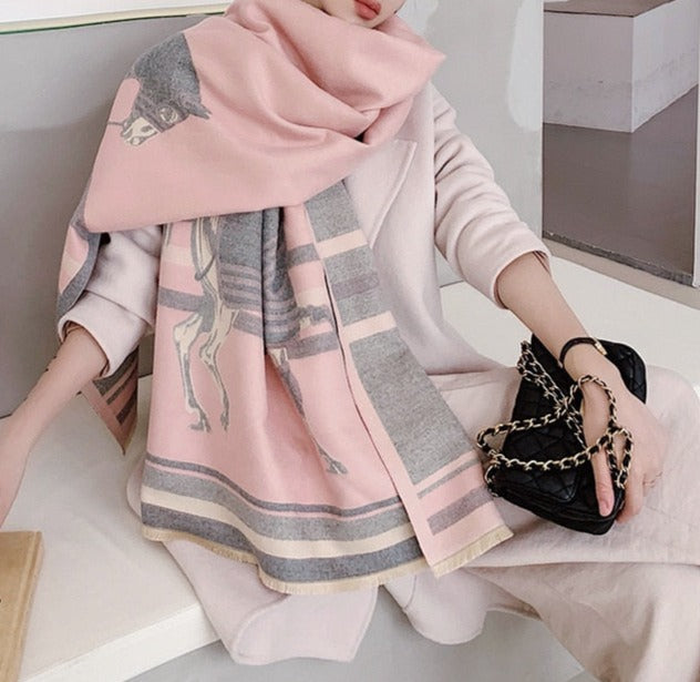 Grande Echarpe Cachemire "Pashmina" Pegasus-square