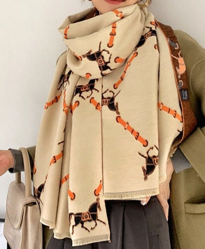 Grande Echarpe Cachemire "Pashmina" Pegasus-square