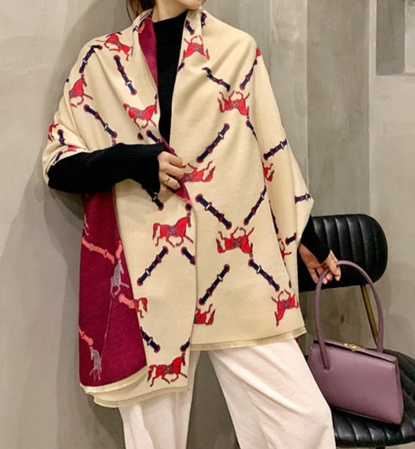 Grande Echarpe Cachemire "Pashmina" Pegasus-square