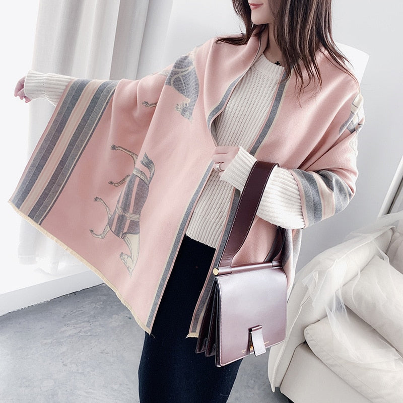Grande Echarpe Cachemire "Pashmina" Pegasus-square