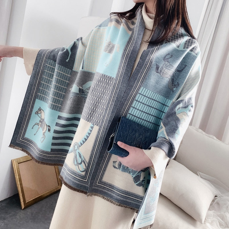 Grande Echarpe Cachemire "Pashmina" Pegasus-square