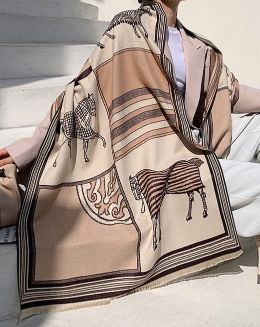 Grande Echarpe Cachemire "Pashmina" Pegasus-square