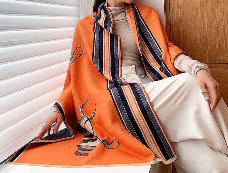 Grande Echarpe Cachemire "Pashmina" Pegasus-square