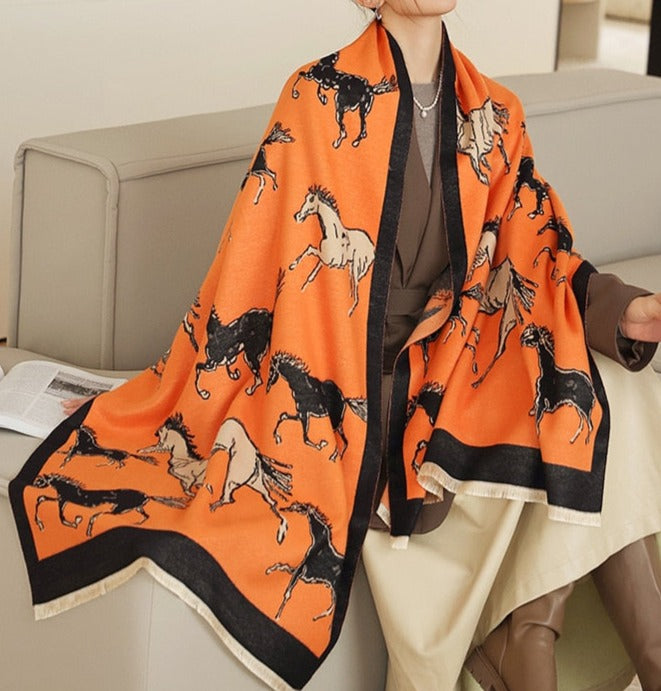 Grande Echarpe Cachemire "Pashmina" Pegasus-square
