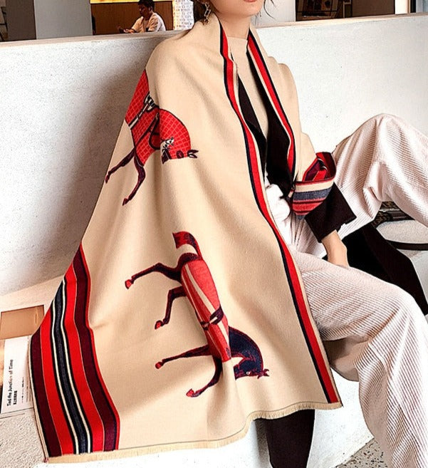 Grande Echarpe Cachemire "Pashmina" Pegasus-square