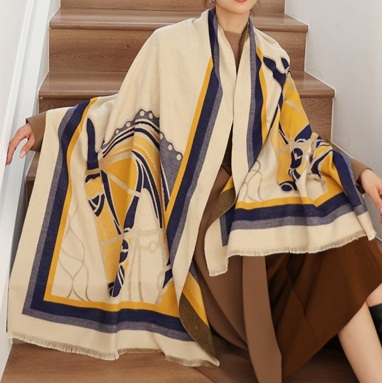 Grande Echarpe Cachemire "Pashmina" Pegasus-square