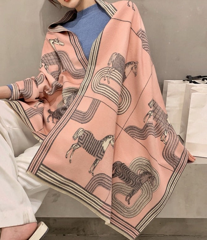 Grande Echarpe Cachemire "Pashmina" Pegasus-square