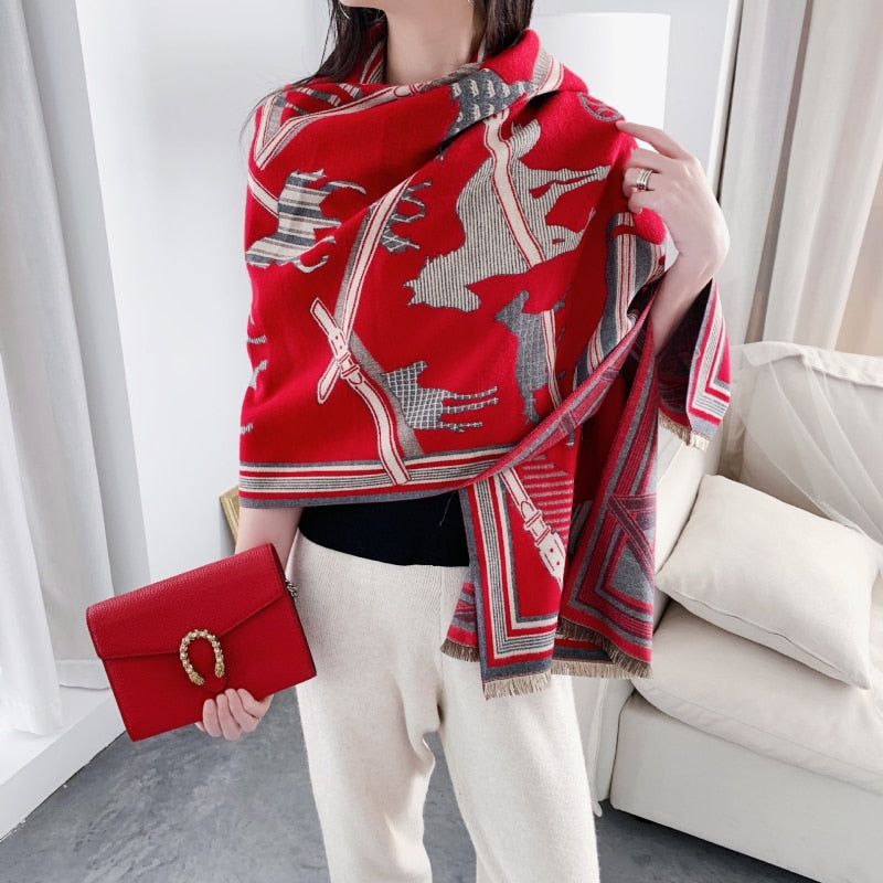 Grande Echarpe Cachemire "Pashmina" Pegasus-square