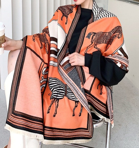 Grande Echarpe Cachemire "Pashmina" Pegasus-square