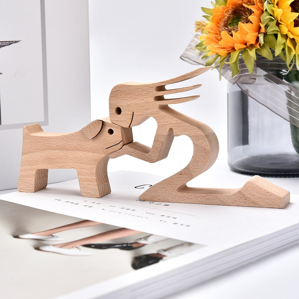 Sculptures en bois "Complices" Pegasus-square