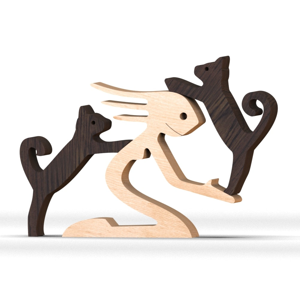 Sculptures en bois "Complices" Pegasus-square