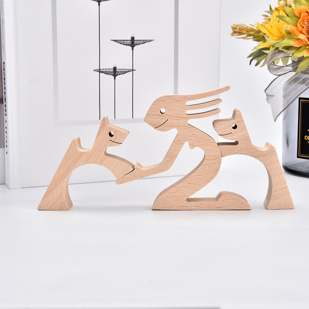 Sculptures en bois "Complices" Pegasus-square