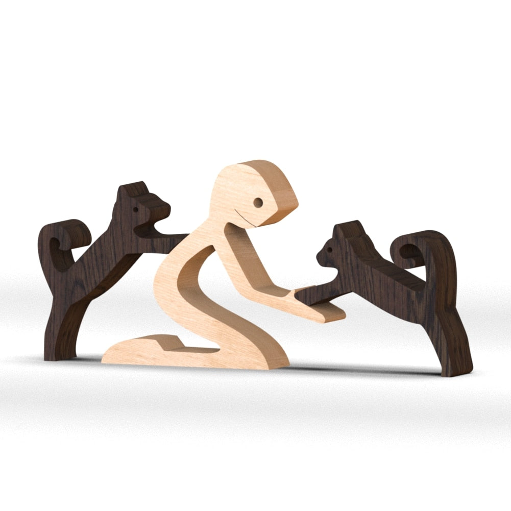 Sculptures en bois "Complices" Pegasus-square