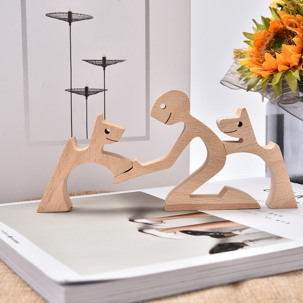 Sculptures en bois "Complices" Pegasus-square
