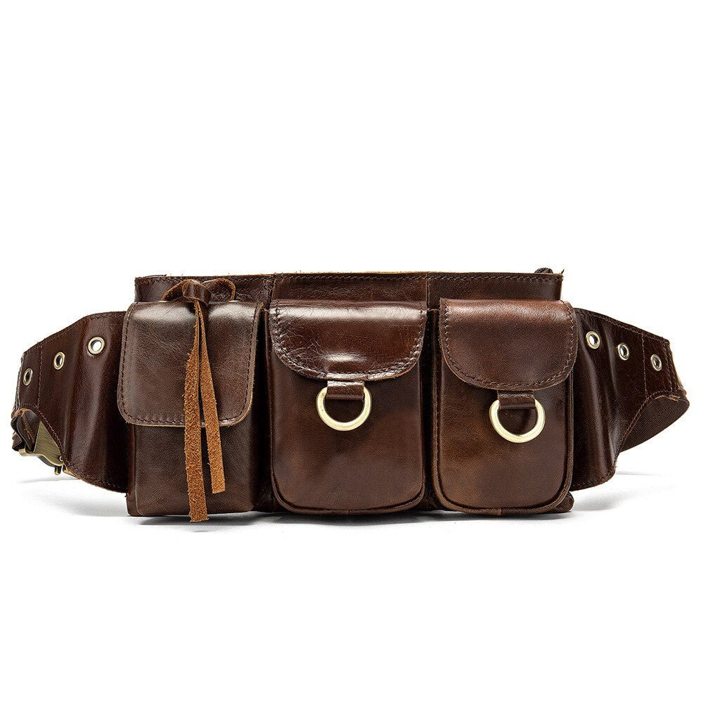 Ceinture Multipoches en cuir souple "Texane" - Pegasus-square