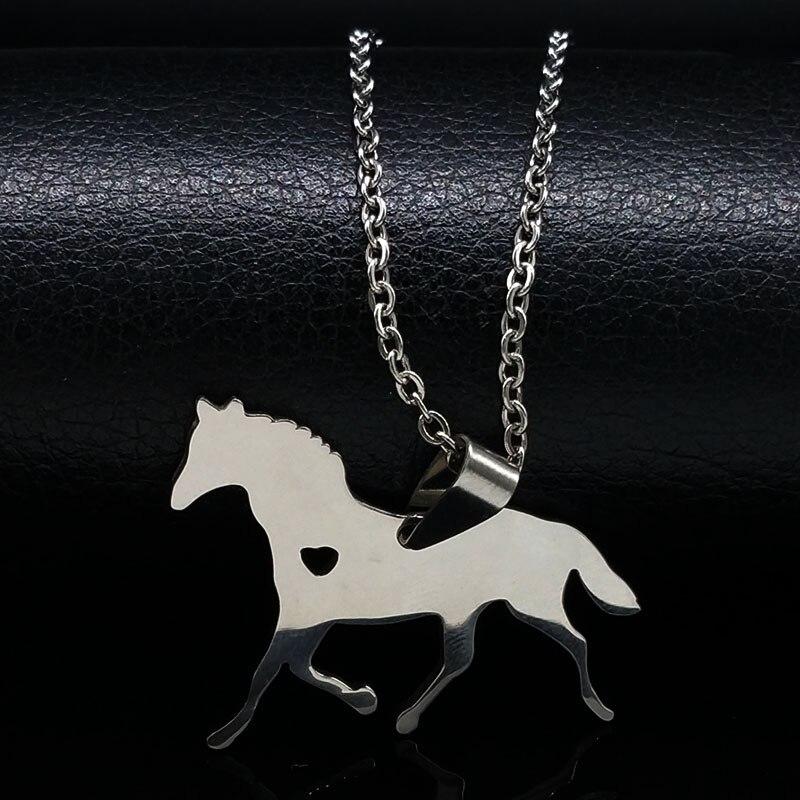 Collier ras du cou Horse Love couleur Silver - Pegasus-square