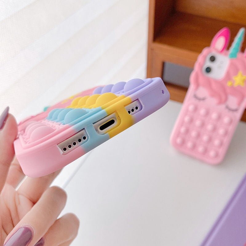 Coque de téléphone "Licorne" 3D Pop It - Pegasus-square