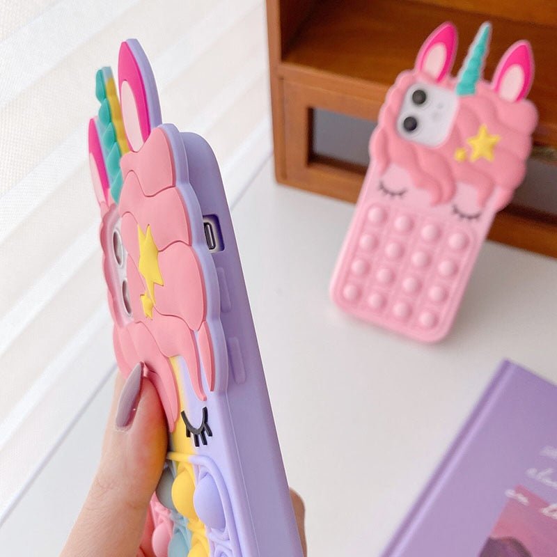 Coque de téléphone "Licorne" 3D Pop It - Pegasus-square