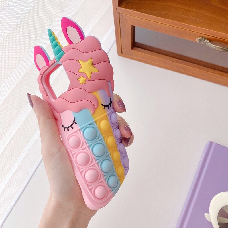 Coque de téléphone "Licorne" 3D Pop It - Pegasus-square