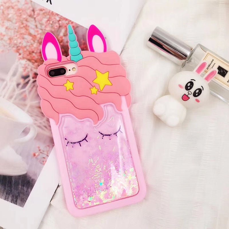 Coque de téléphone "Licorne" Paillettes IPhone - Pegasus-square