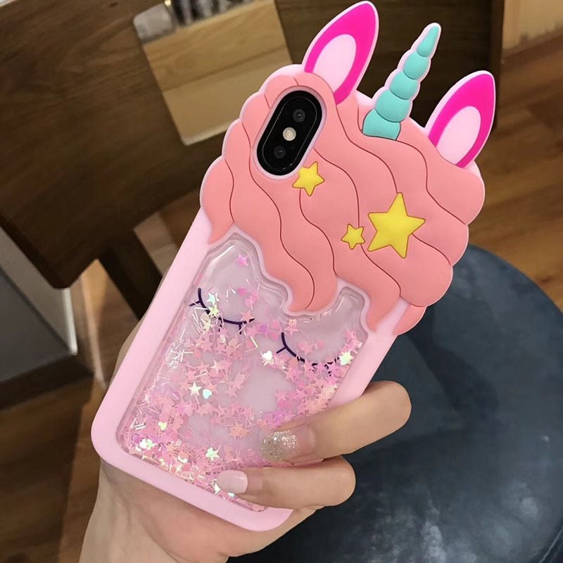 Coque de téléphone "Licorne" Paillettes IPhone - Pegasus-square