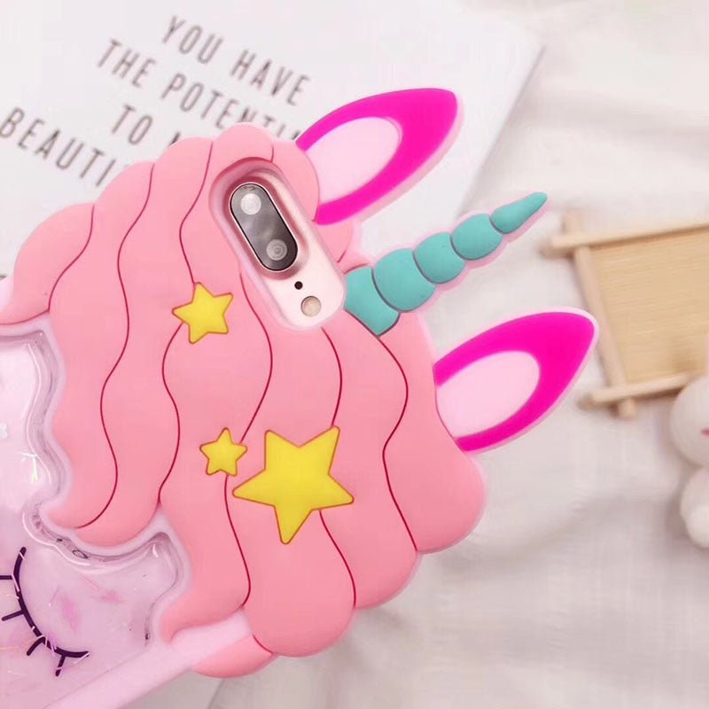 Coque de téléphone "Licorne" Paillettes IPhone - Pegasus-square