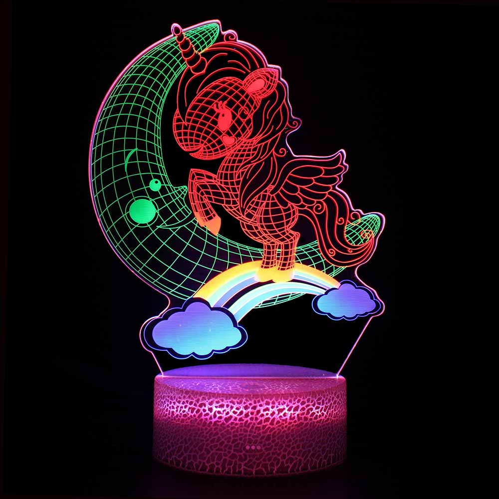 Lampe Illusion 3D "Licorne" - Pegasus-square