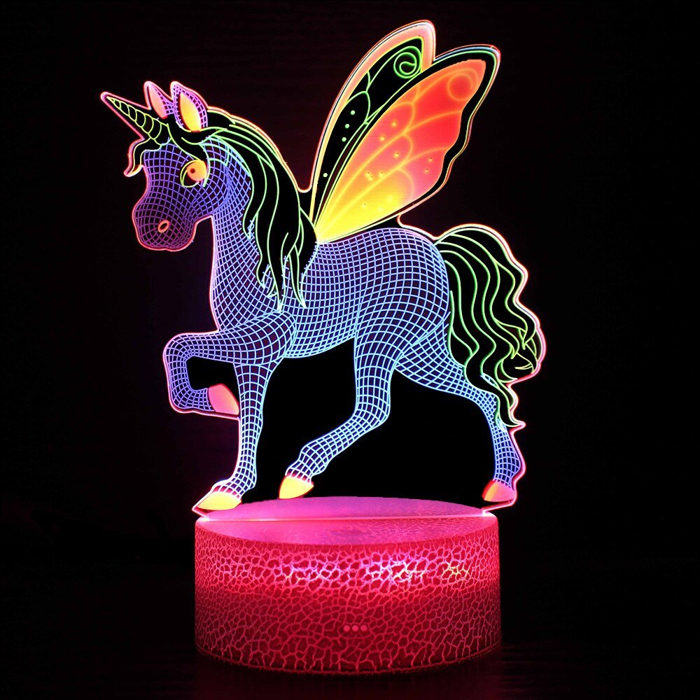 Lampe Illusion 3D "Licorne" - Pegasus-square