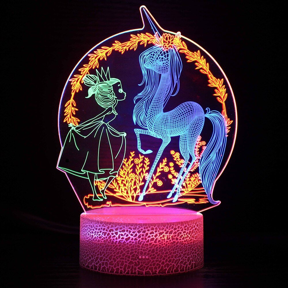 Lampe Illusion 3D "Licorne" - Pegasus-square
