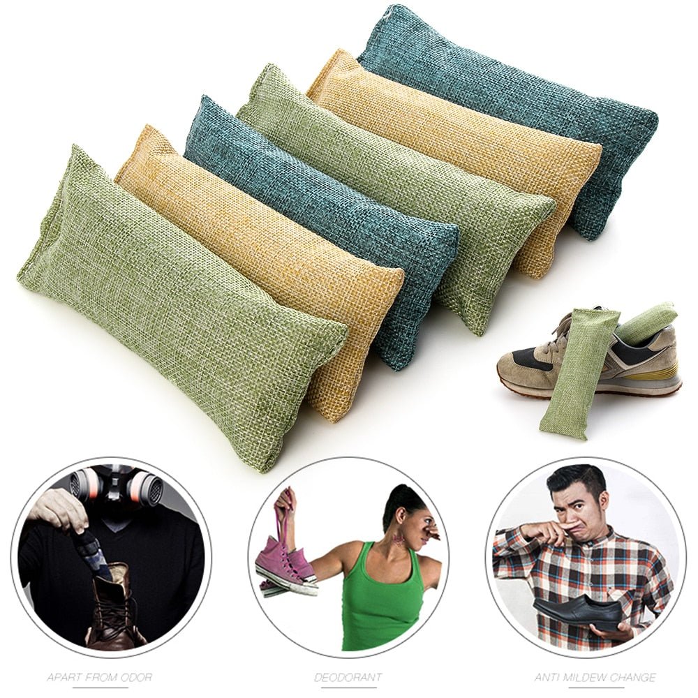 Pack de 2 sachets de désodorisant de chaussures, voitures et placards - Absorbeur d'odeurs - Pegasus-square
