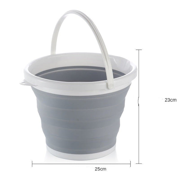 Bassine Pliable ZEPIQOR - Gris Et Blanc, 30x28x10.5 Cm - Gain De Place, Cuisine, Extérieur