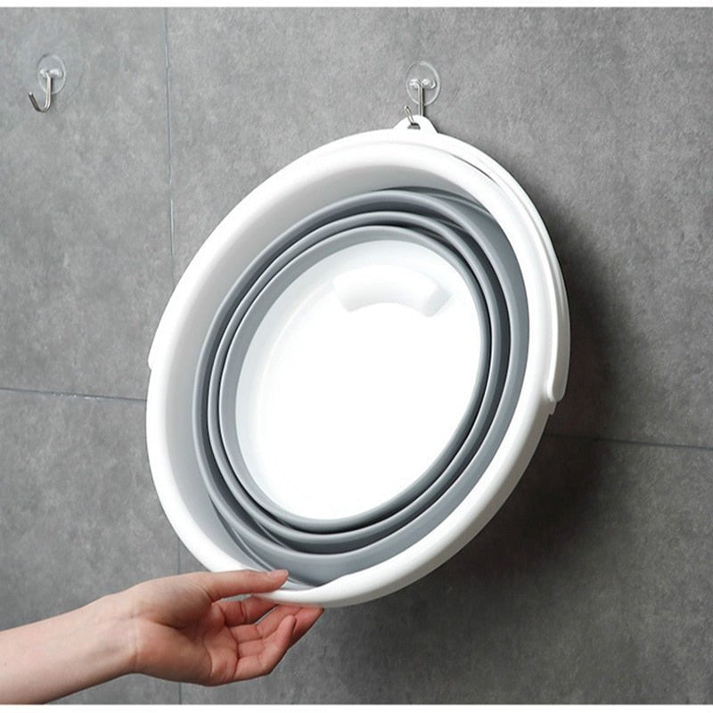 Seau et Bassine pliants rétractables en plastique "Accordéon" - Pegasus-square