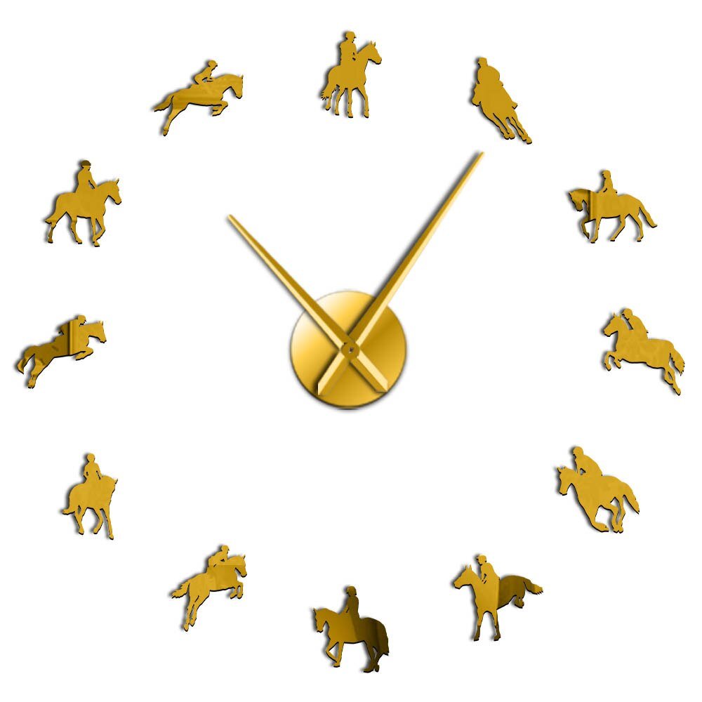 Spectaculaire Horloge murale "Horse-riding" - Pegasus-square