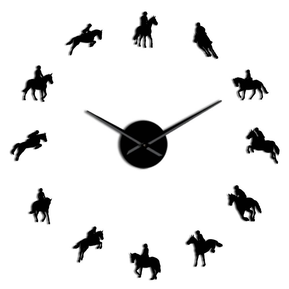 Spectaculaire Horloge murale "Horse-riding" - Pegasus-square