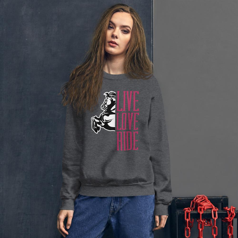 Sweat shirt à Col Rond Live Love Ride - Pegasus-square
