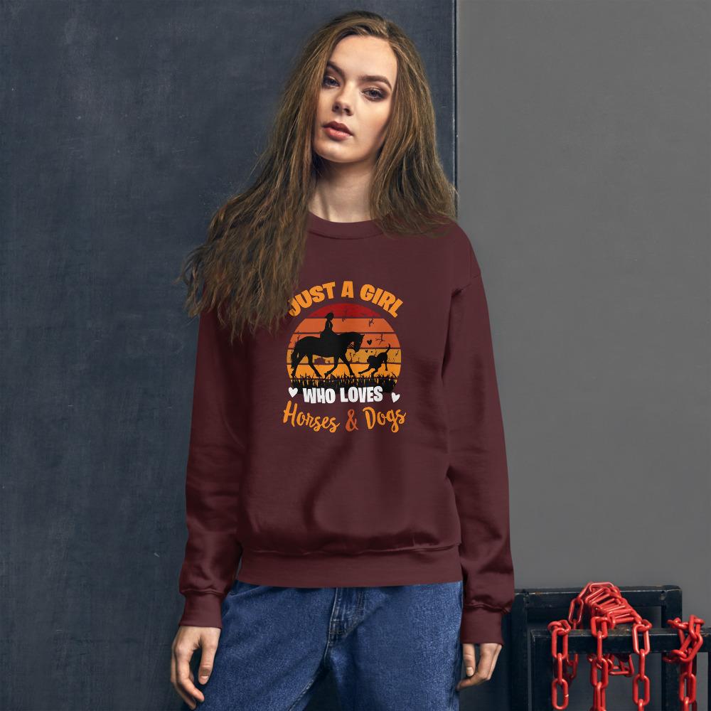 Sweat shirt Col rond Just A Girl - Pegasus-square