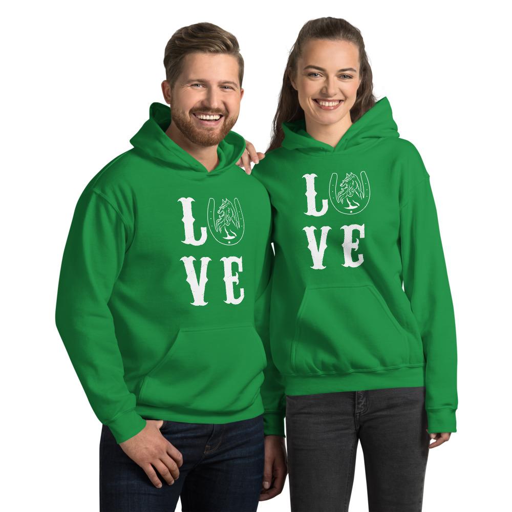 Sweat shirt Love à capuche - Pegasus-square