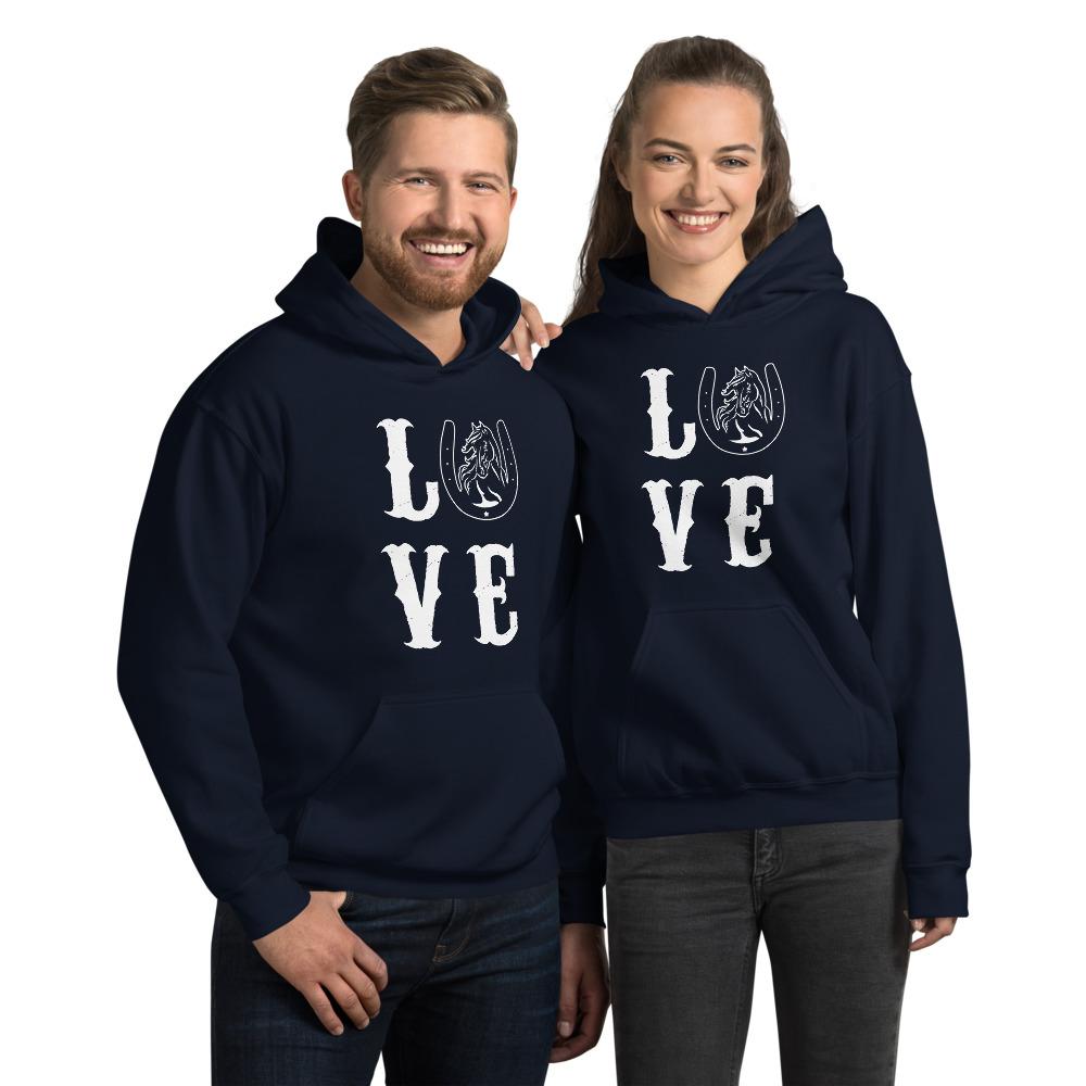 Sweat shirt Love à capuche - Pegasus-square