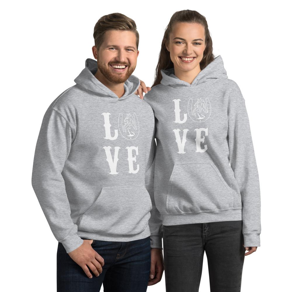 Sweat shirt Love à capuche - Pegasus-square