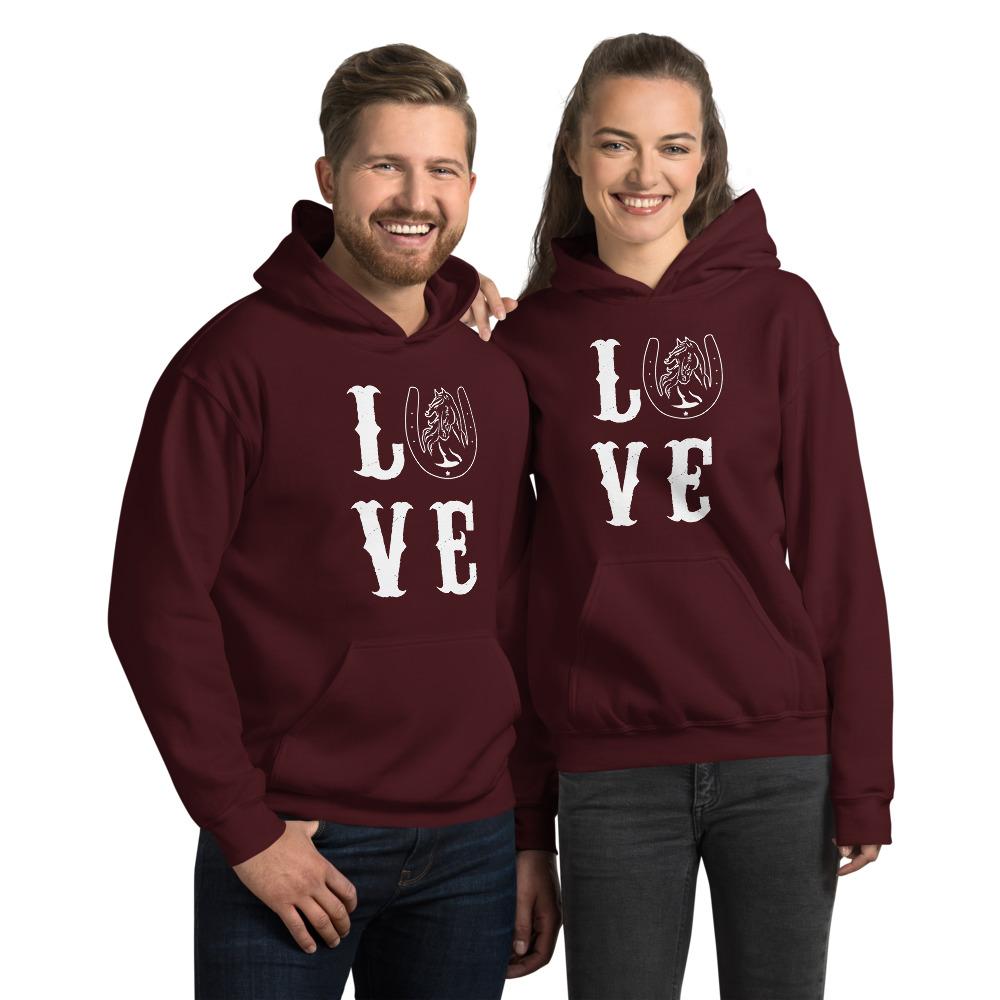 Sweat shirt Love à capuche - Pegasus-square
